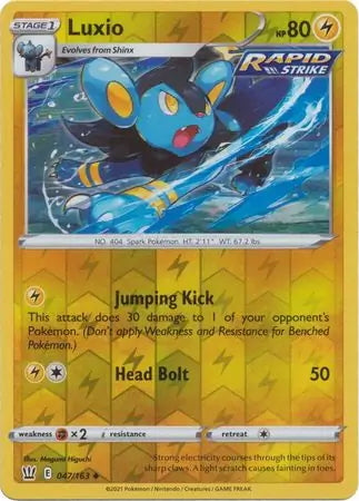 Battle Styles Luxio #47/163 reverse holo