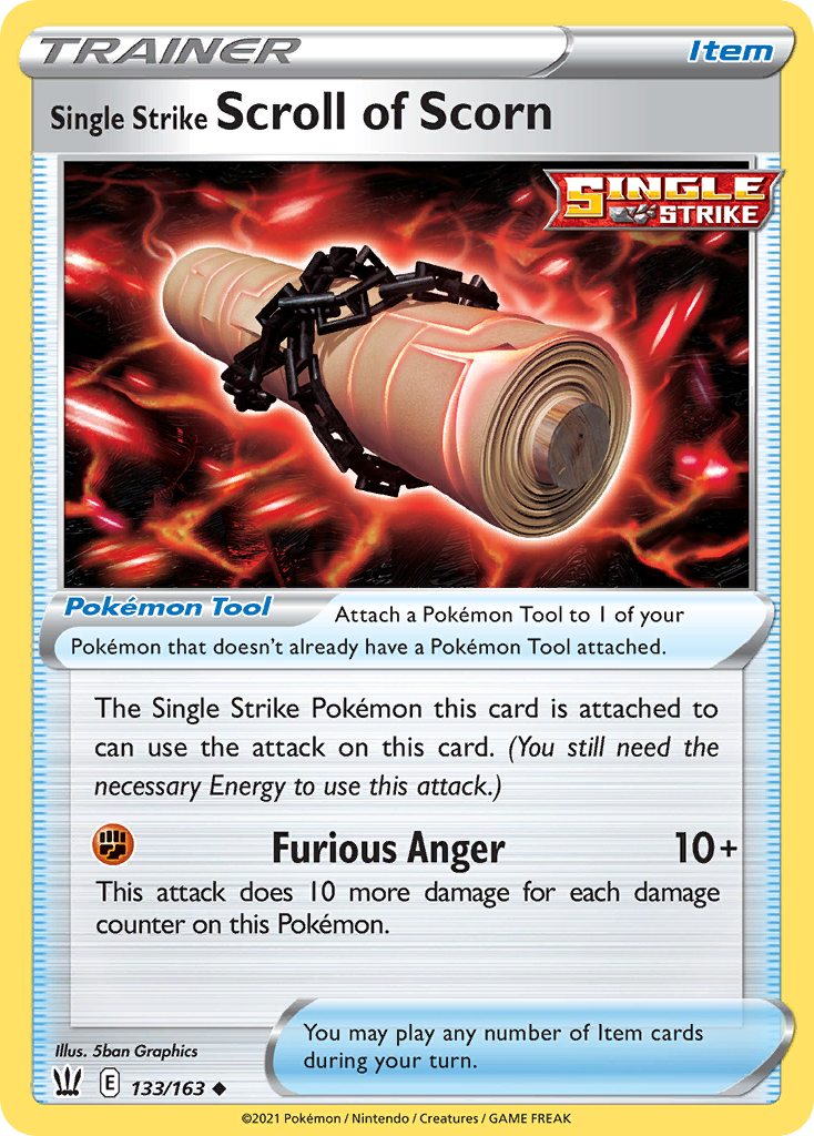 Battle Styles Single Strike Scroll of Scorn #133/163