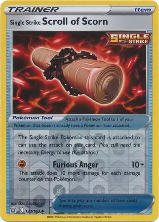 Battle Styles Single Strike Scroll of Scorn #133/163 reverse holo