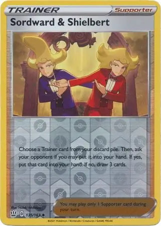 Battle Styles Sordward and Shielbert #135/163 reverse holo