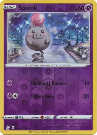 Battle Styles Spoink #55/163 reverse holo