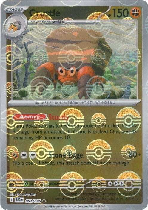 Black Bolt Crustle #52/86 Pokeball Holo