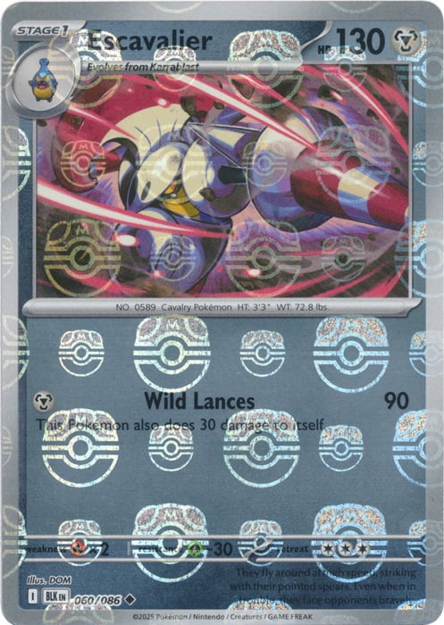 Black Bolt Escavalier #60/86 Masterball Holo
