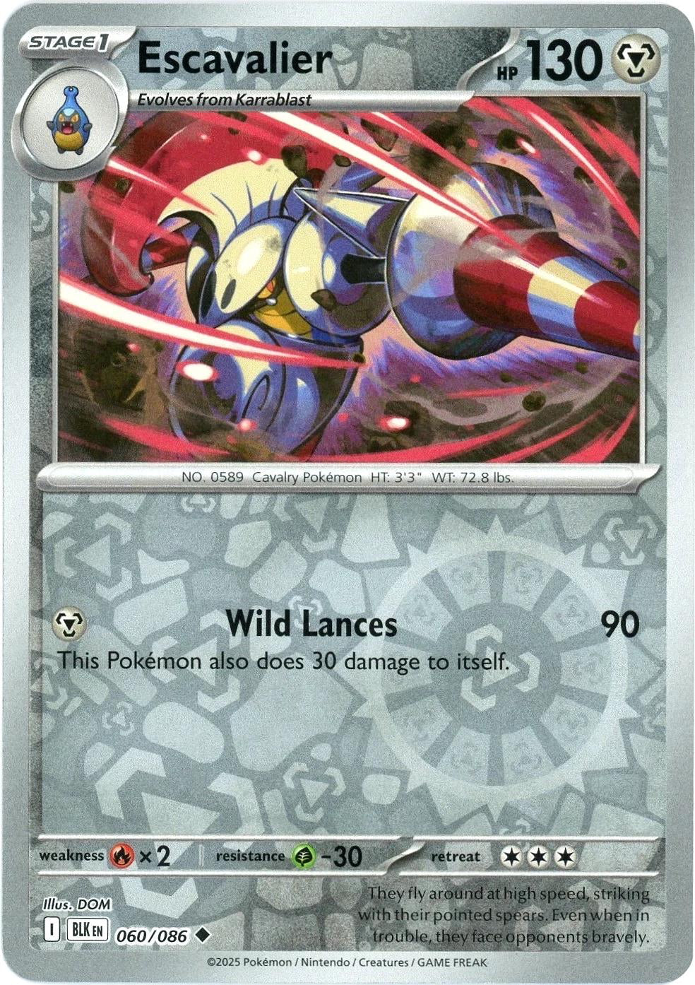 Black Bolt Escavalier #60/86 reverse holo