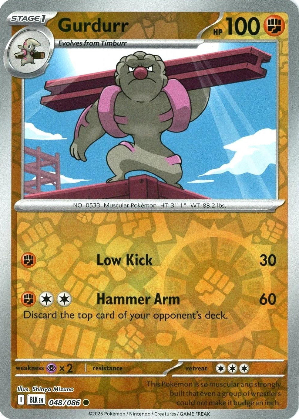 Black Bolt Gurdurr #48/86 reverse holo