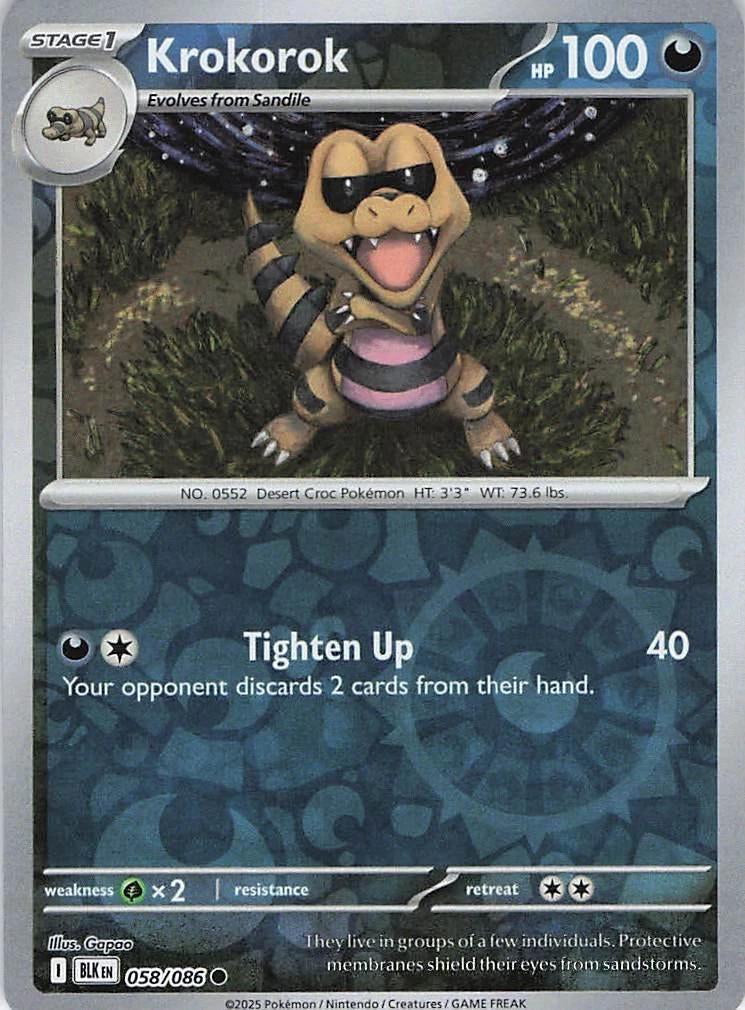 Black Bolt Krokorok #58/86 reverse holo