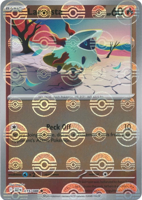 Black Bolt Larvesta #15/86 Pokeball Holo