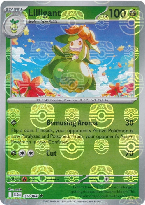 Black Bolt Lilligant #7/86 Masterball Holo