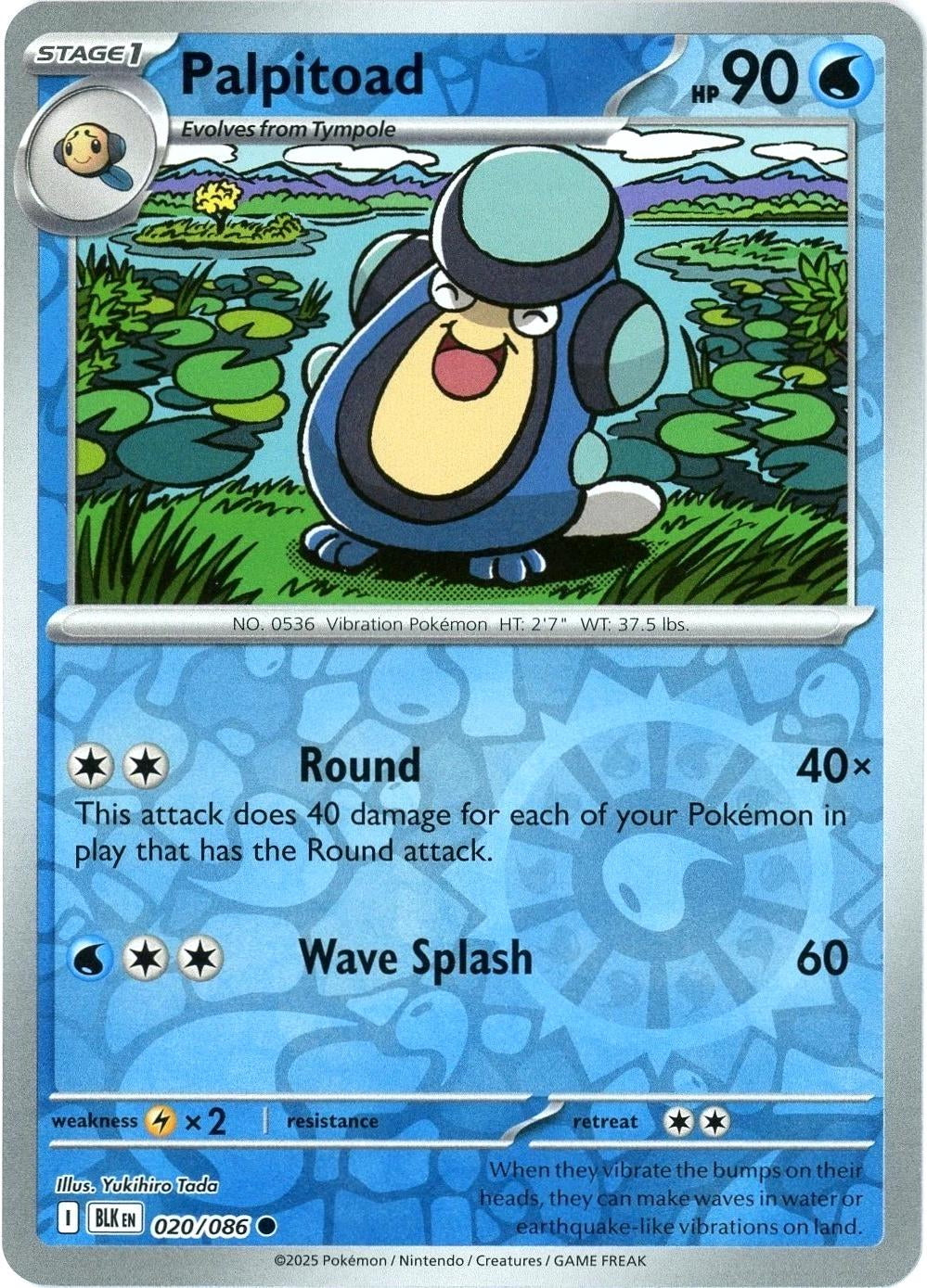Black Bolt Palpitoad #20/86 reverse holo