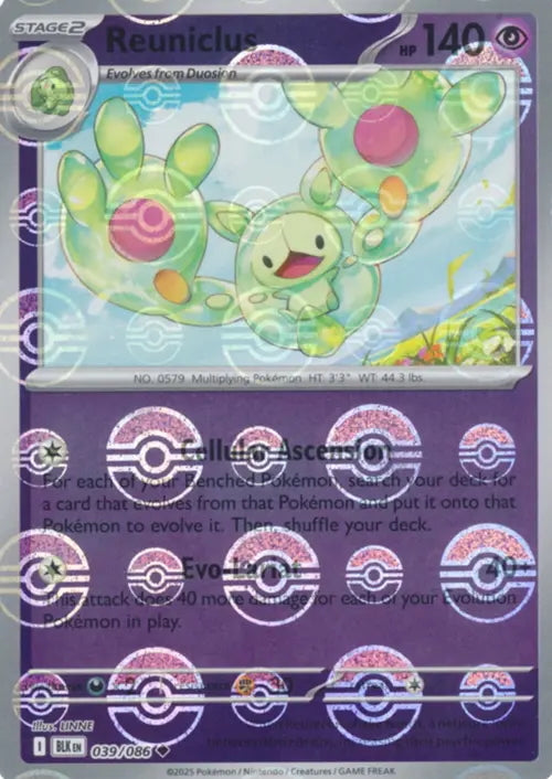 Black Bolt Reuniclus #39/86 Pokeball Holo