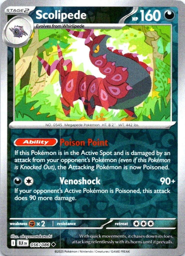 Black Bolt Scolipede #56/86 reverse holo