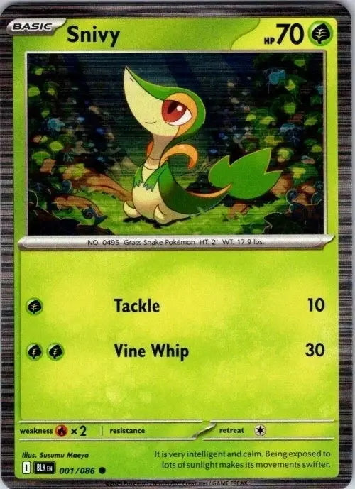 Black Bolt Snivy #1/86 Tinsel Holo