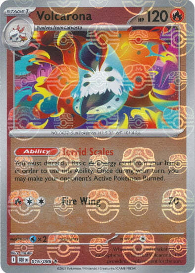 Black Bolt Volcarona #16/86 Masterball Holo