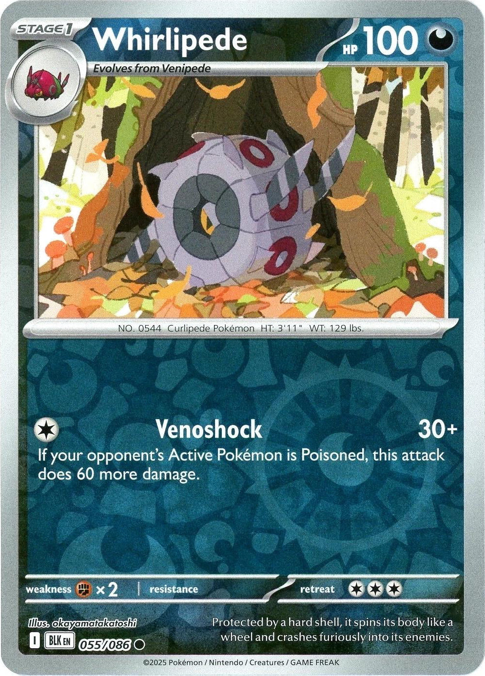 Black Bolt Whirlipede #55/86 reverse holo