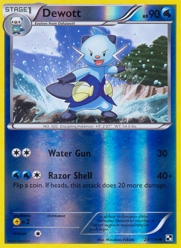 Black & White Dewott #29/114 reverse holo