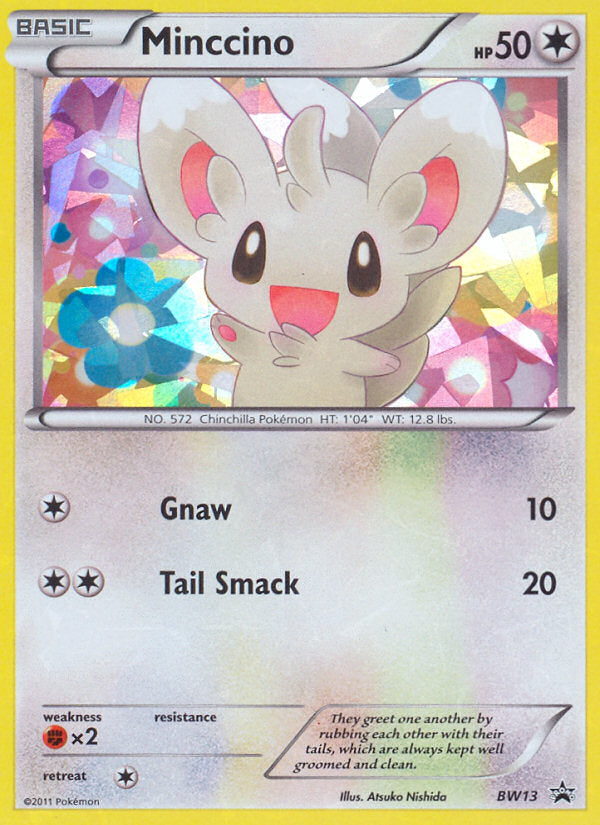 Black & White Promo Cracked Ice Holo Minccino #13