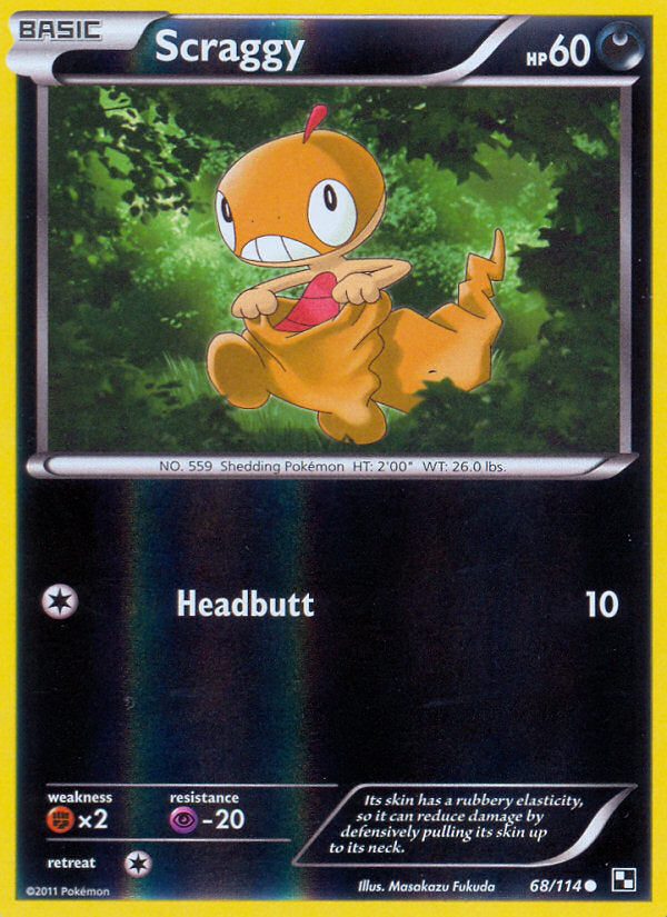 Black & White Scraggy #68/114 reverse holo