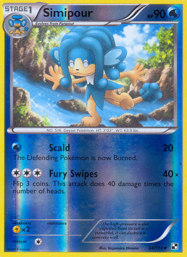 Black & White Simipour #34/114 reverse holo