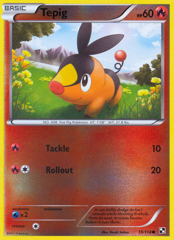 Black & White Tepig #15/114 reverse holo