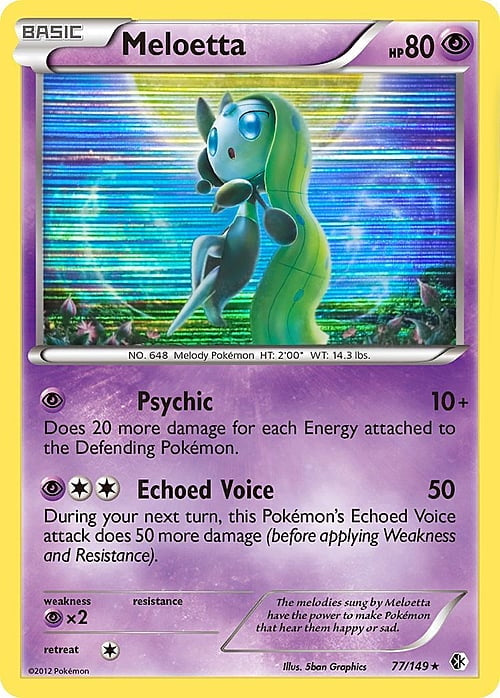 Boundaries Crossed Holo Meloetta #77/149