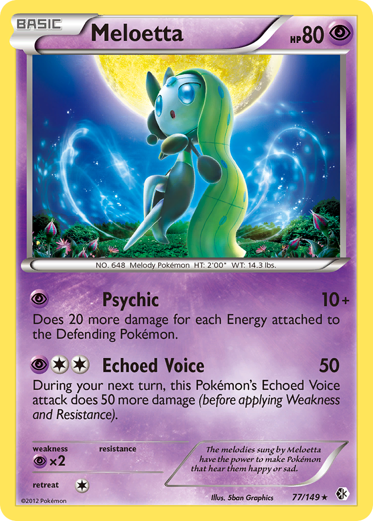Boundaries Crossed Non - Holo Meloetta #77/149