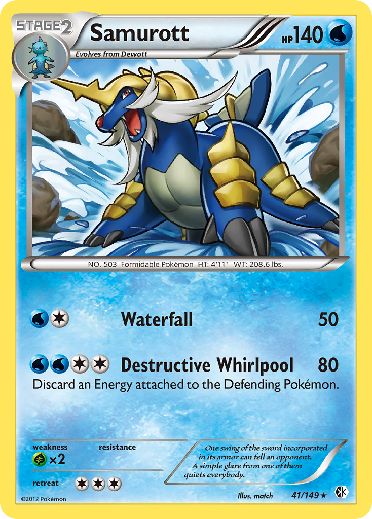 Boundaries Crossed Non - Holo Samurott #41/149