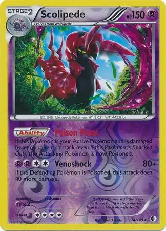 Boundaries Crossed Scolipede #74/149 reverse holo
