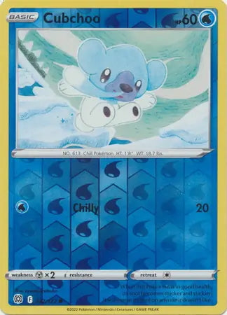 Brilliant Stars Cubchoo #42/172 reverse holo