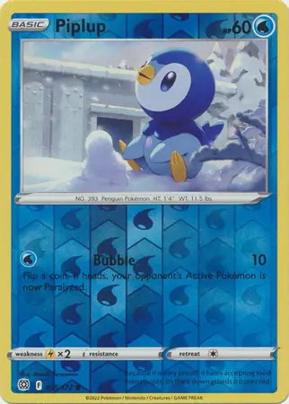 Brilliant Stars Piplup #35/172 reverse holo