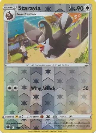 Brilliant Stars Staravia #118/172 reverse holo
