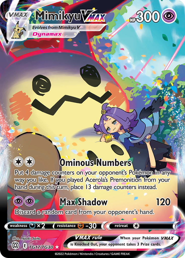 Brilliant Stars Trainer Gallery Mimikyu VMAX #TG17/30