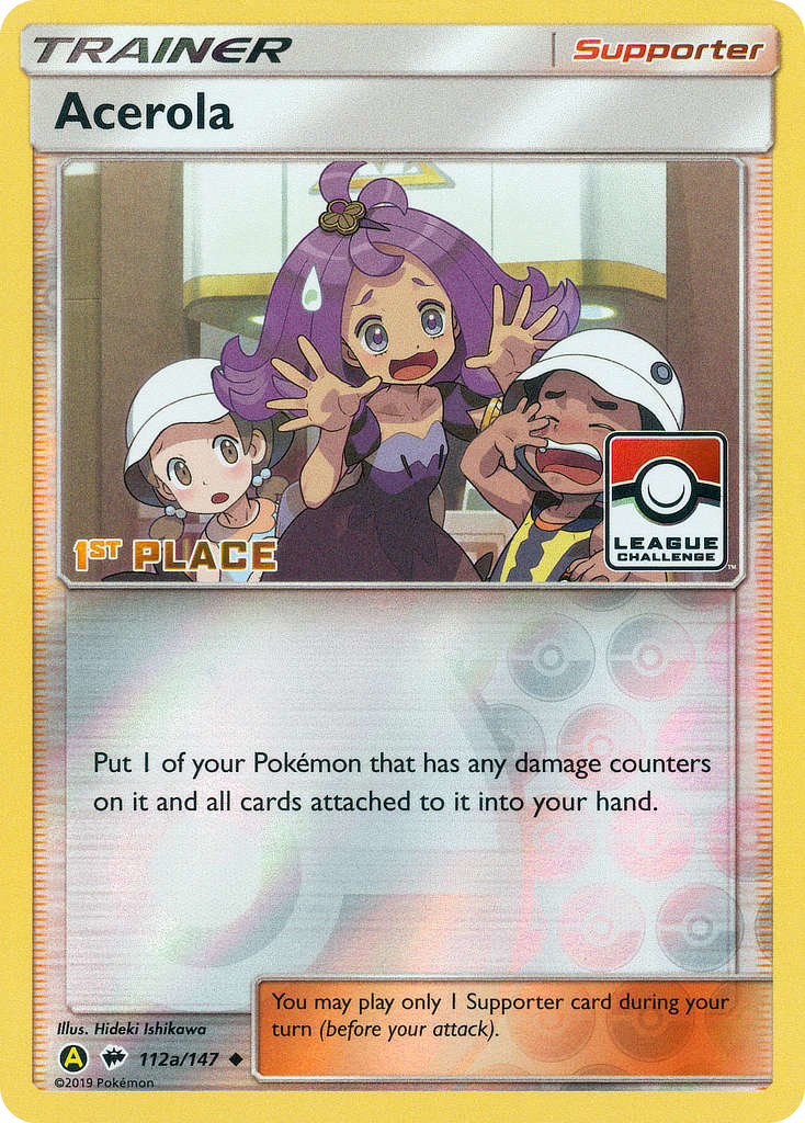 Burning Shadows Acerola #112a First Place League Promo