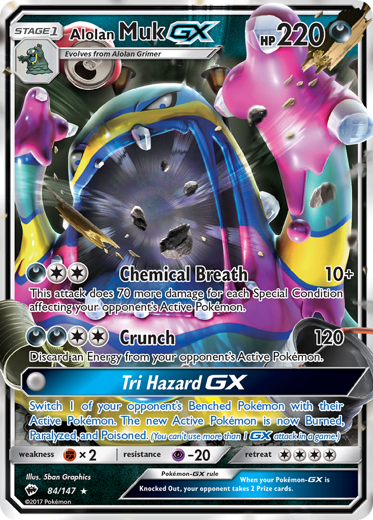 Burning Shadows Alolan Muk GX #84/147