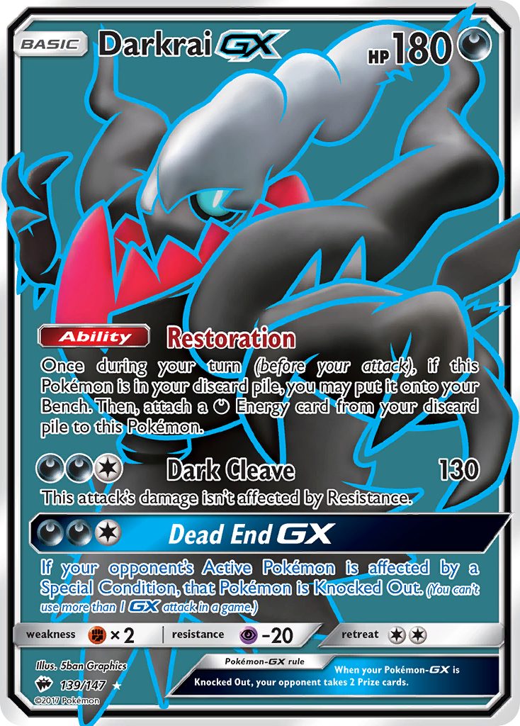 Burning Shadows Darkrai GX #139/147