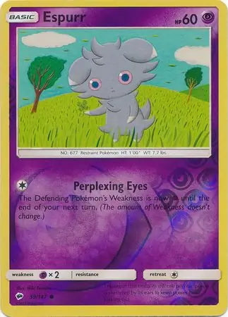 Burning Shadows Espurr #59/147 reverse holo