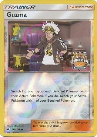 Burning Shadows Guzma #115 Regionals Staff Promo