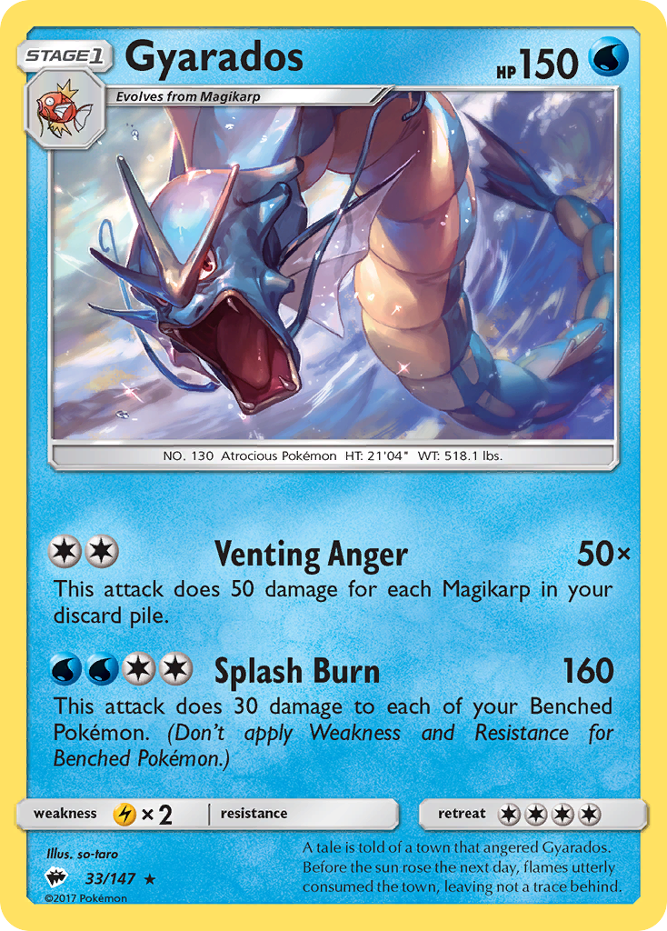 Burning Shadows Holo Gyarados #33/147