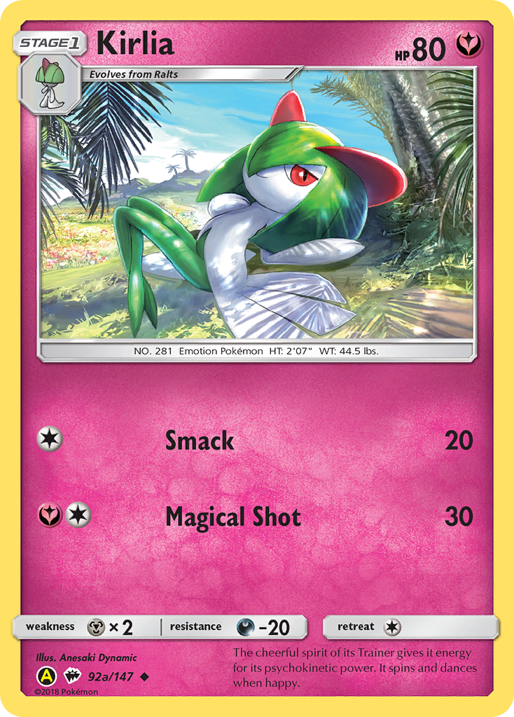 Burning Shadows Kirlia #92a Alternate Art Promo