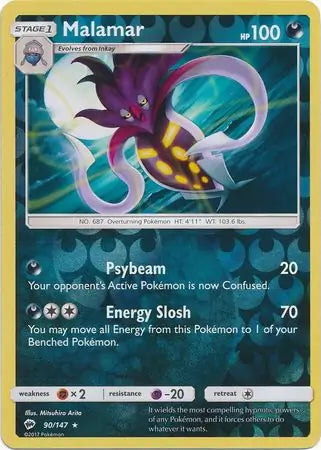Burning Shadows Malamar #90/147 reverse holo