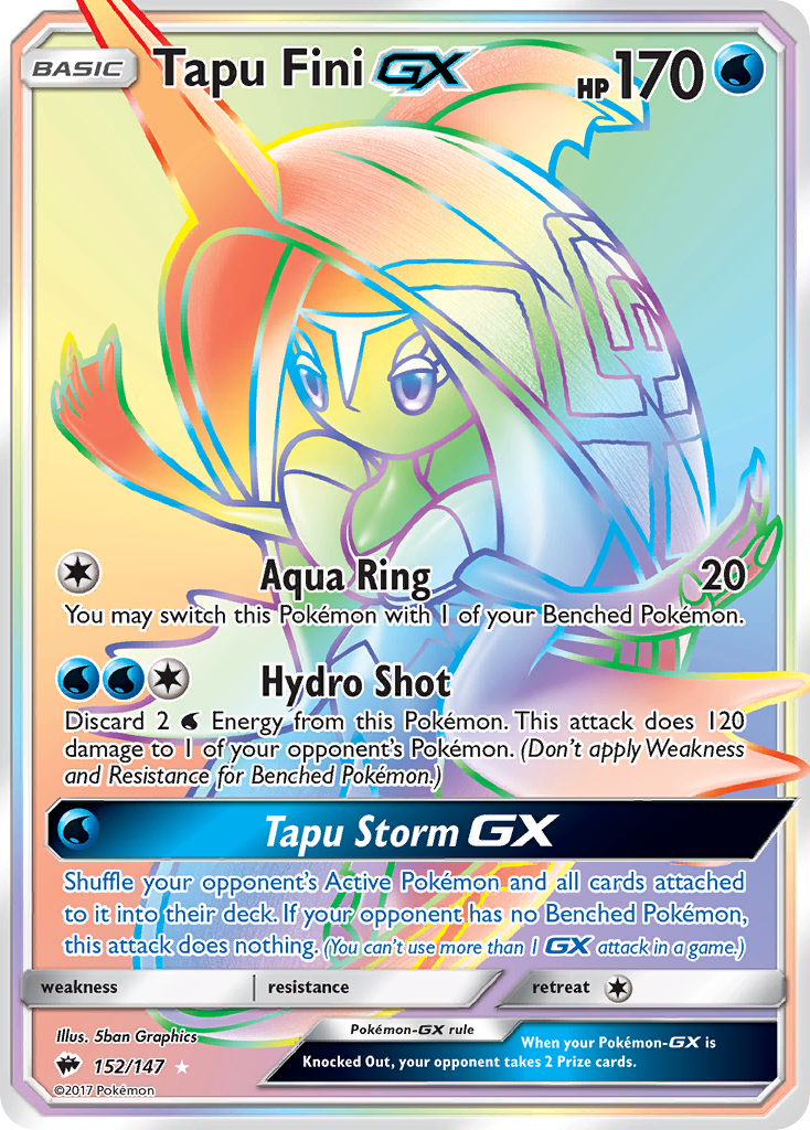 Burning Shadows Tapu Fini GX #152/147