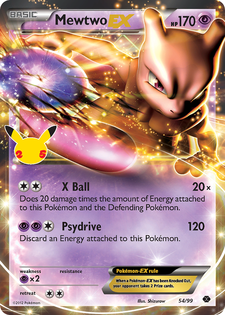 Celebrations Promo Mewtwo EX #54 / 99