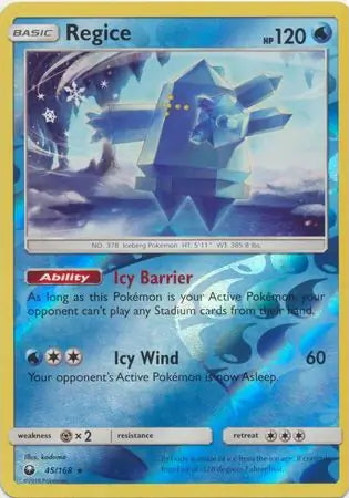 Celestial Storm Regice #45/168 reverse holo