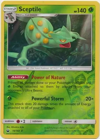 Celestial Storm Sceptile #10/168 reverse holo