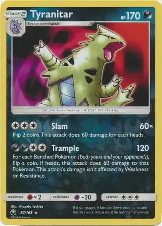Celestial Storm Tyranitar #87/168 reverse holo