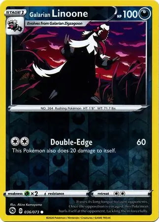 Champion’s Path Galarian Linoone #36/73 reverse holo
