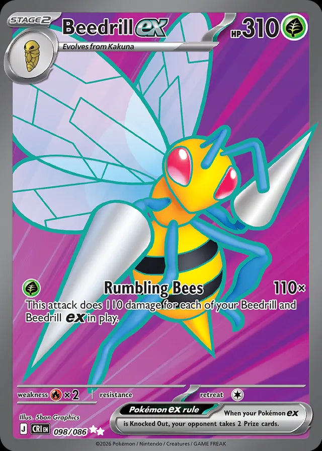 Chaos Rising Beedrill ex #098/86