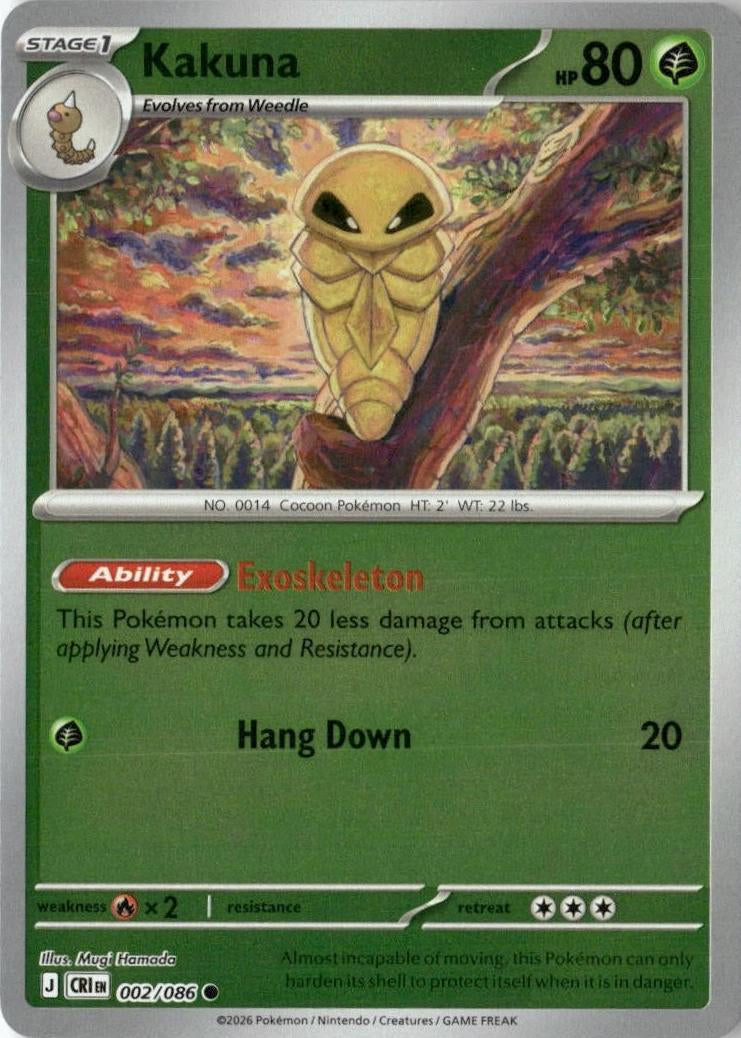 Chaos Rising Kakuna #002/86 reverse holo