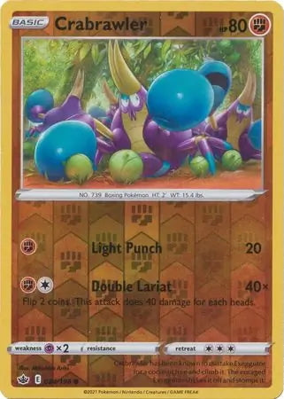 Chilling Reign Crabrawler #84/198 reverse holo