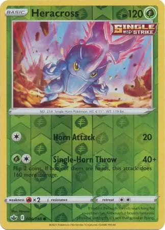 Chilling Reign Heracross #6/198 reverse holo