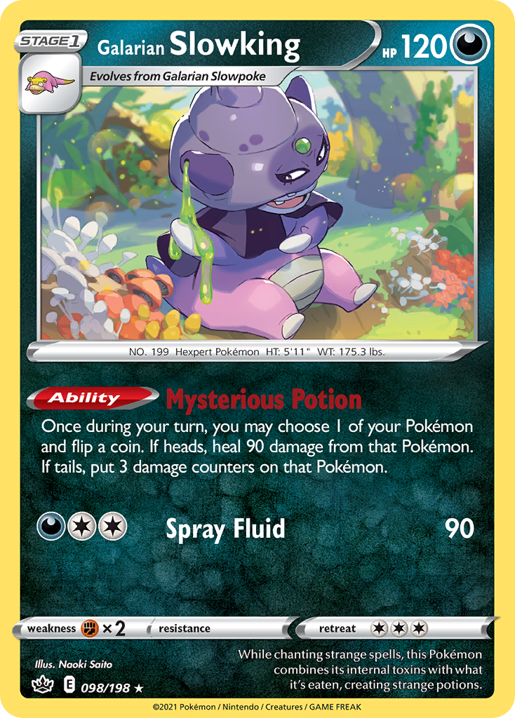Chilling Reign Holo Galarian Slowking #98/198
